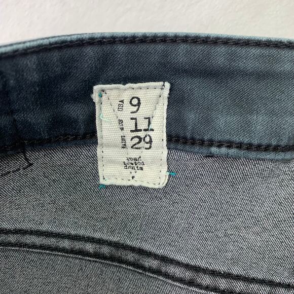 Volcom Juniors Womens Sz 9 Black Gray Stretch Skinny 30" Inseam Denim Jeans - Picture 7 of 12